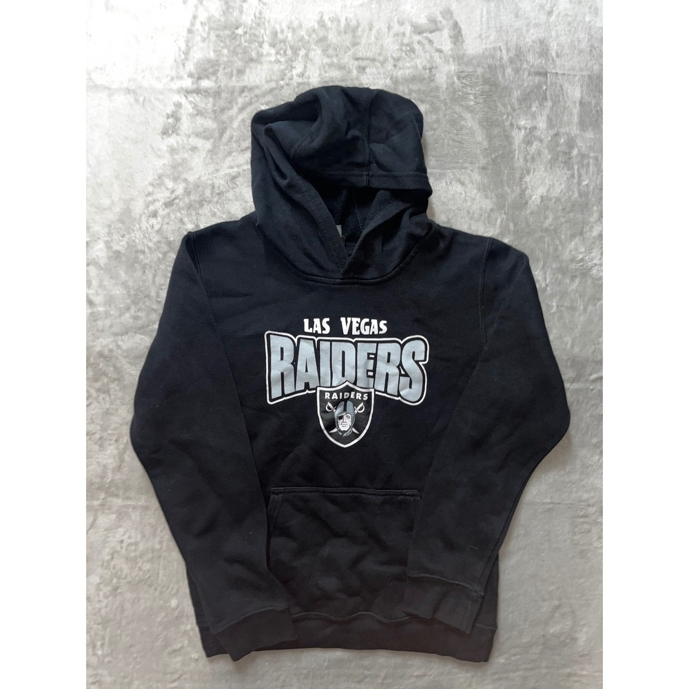 Youth Las Vegas Raiders Hoodie Black NFL Team‎ Apparel Pullover Sweatshirt
